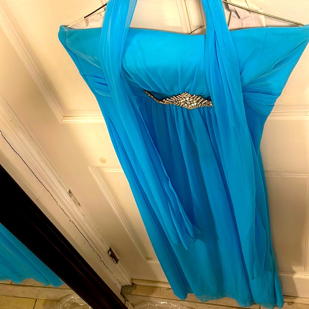 Long blue dress